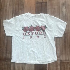 White cropped brandy Melville tee shirt